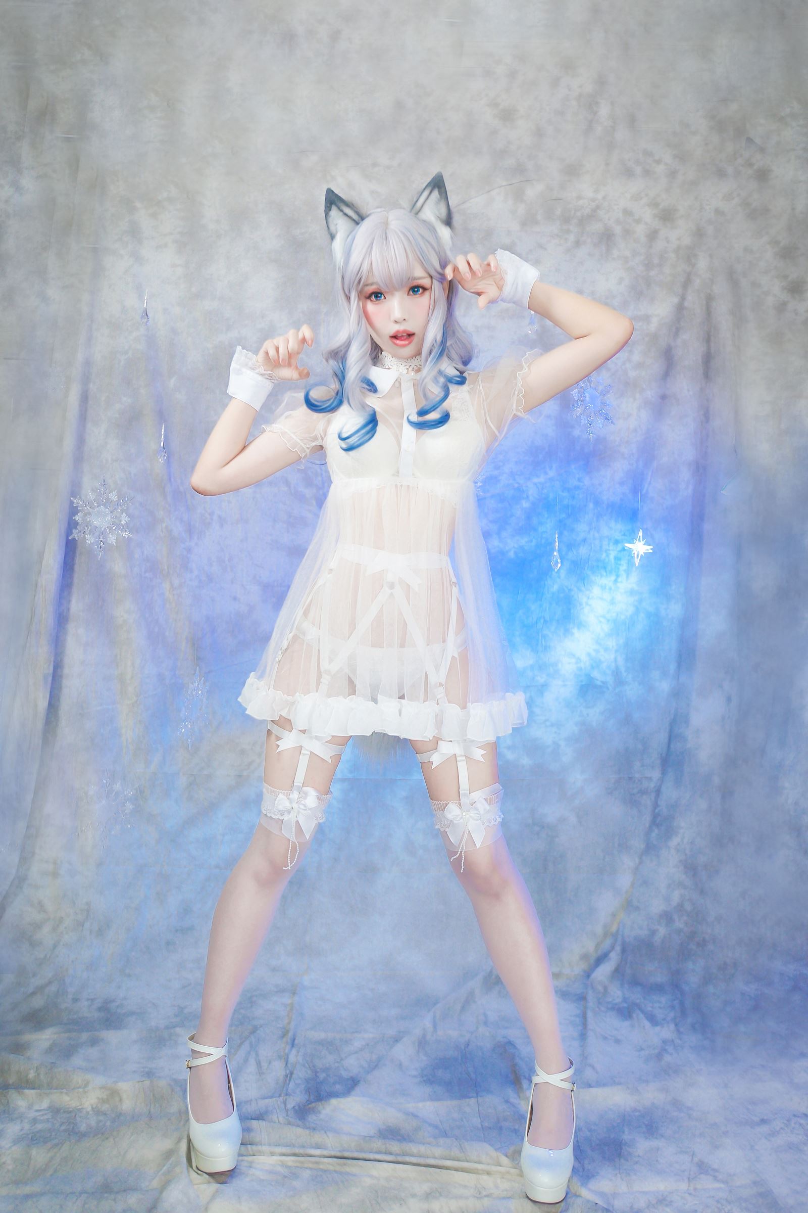 ElyEE seed - NO.043 cat ear White ribbon(41)